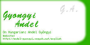 gyongyi andel business card